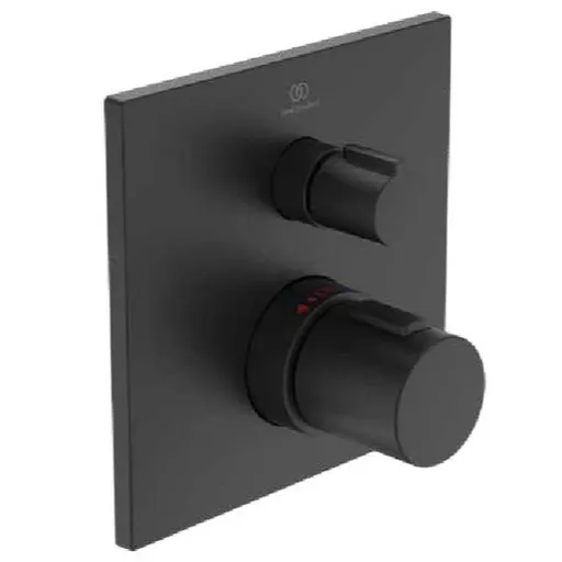 Sprchová termostatická batéria so skrytou inštaláciou A6956XG hodvábne čierna