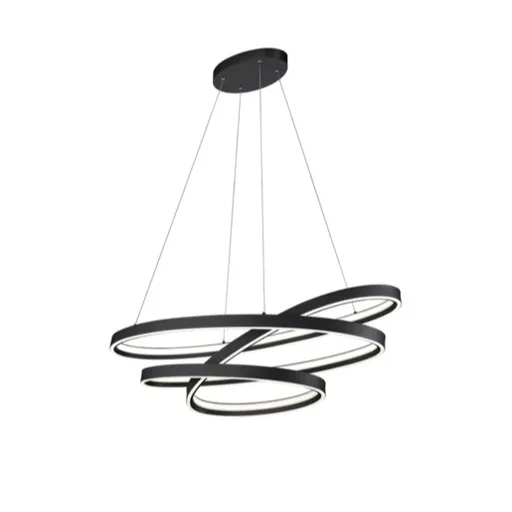 LED závesné osvetlenie Cinque Ciola čierna 377210132