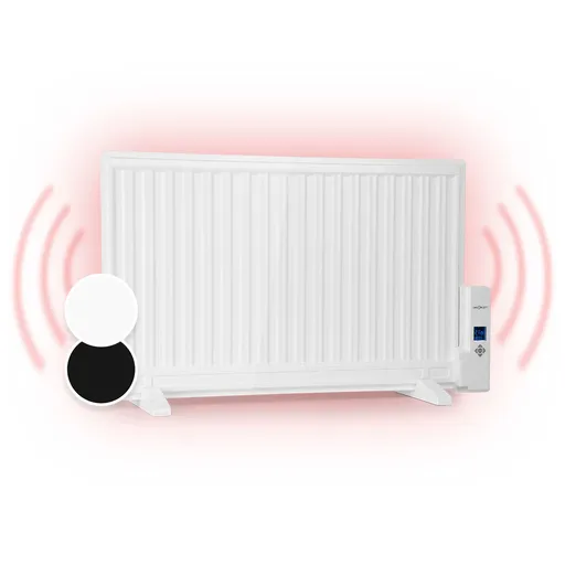 OneConcept Wallander, olejový radiátor, 800 W, termostat, olejové vyhrievanie, ultra plochý dizajn, biely