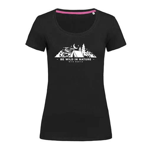Bontis Dámske tričko BE WILD IN NATURE - Čierna | L