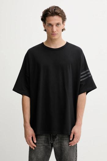 Bavlnené tričko adidas Originals Neu C Tee pánske, čierna farba, jednofarebné, HZ3700