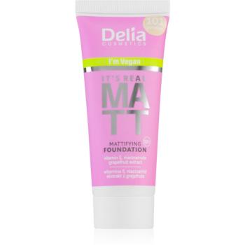 Delia Cosmetics It's Real Matt zmatňujúci make-up odtieň 104 Sand 30 ml