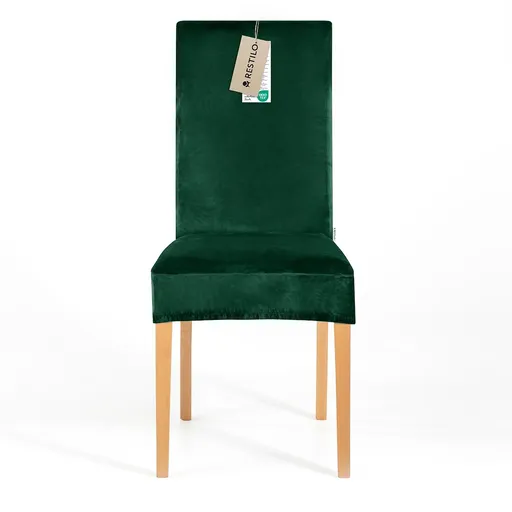 Restilo Napínací poťah na stoličku Sento tmavozelená, 48 x 48 x 58 + 10 cm
