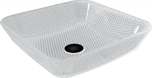 MEXEN - Mika sklenené umývadlo na dosku 40 x 40, transparent 24104000