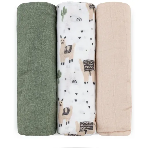 Petite&Mars Moussy látkové plienky Llama Vibes 68 x 68 cm 3 ks