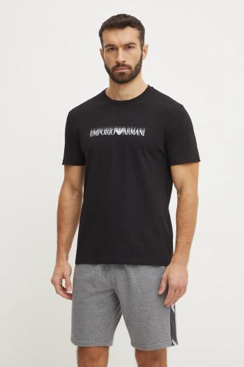 Bavlnené plážové tričko Emporio Armani Underwear s potlačou, EM000574 AF12349