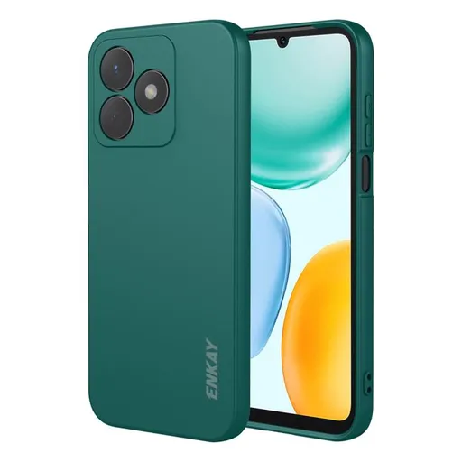 ENKAY RUBBER Ochranný obal pre Honor X5c Plus tmavozelený