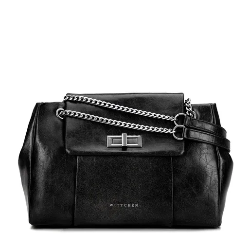 Dámska kabelka cez rameno z ekokože s ozdobnou klopou – moderná klasika na každý deň 101-4Y-409-1