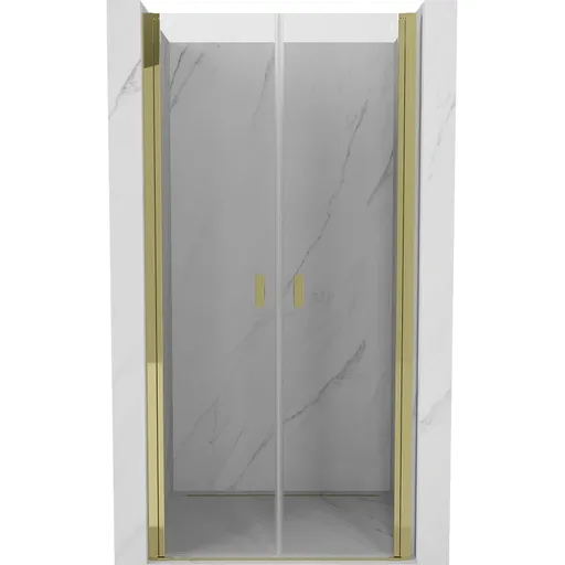 MEXEN - MIST dverná časť (d+d) 90x200 cm 6mm zlatá, číra 8A7-090-000-50-00