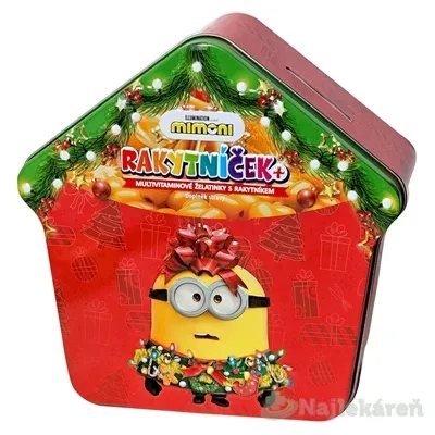 Terezia Rakytníček+ Multivitamínové želatínky Mimoni Vianočná chalúpka 2024 50 bonbónov
