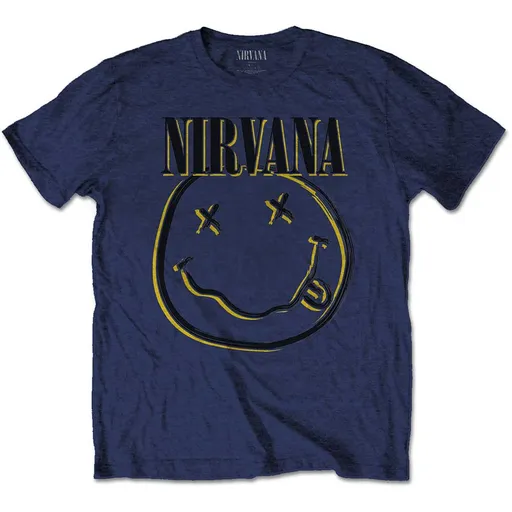 Nirvana tričko Inverse Smiley Modrá 3 – 4 roky