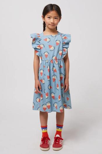 Dievčenské bavlnené šaty Bobo Choses Morning Egg mini, rovný strih, 125AC143