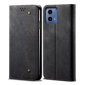 DENIM Peňaženkový kryt pre Motorola Moto G85 5G čierny