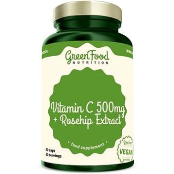 GreenFood Nutrition Vitamín C +  Extrakt zo šípok 60 kapsúl (8594193920396)