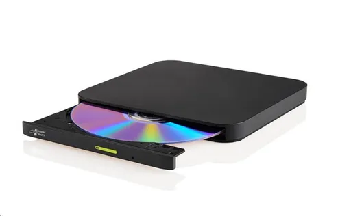 HITACHI LG - externá mechanika DVD-W/CD-RW/DVD±R/±RW/RAM/M-DISC GP96Y, Ultra Slim, OTG konektor, Black, box+SW