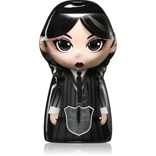 Wednesday Gothic Cursed šampón, kondicionér a sprchový gél 3 v 1 Blackberry 400 ml