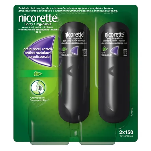 NICORETTE Spray 1mg/dávka orálna roztoková aerodisperzia 2x13,2 ml