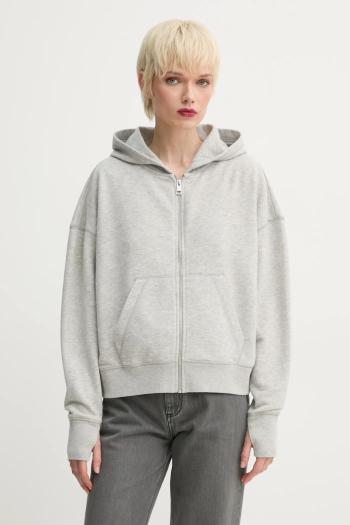 Mikina ZADIG&VOLTAIRE dámska, šedá farba, s kapucňou, melanžová, JWSS01623