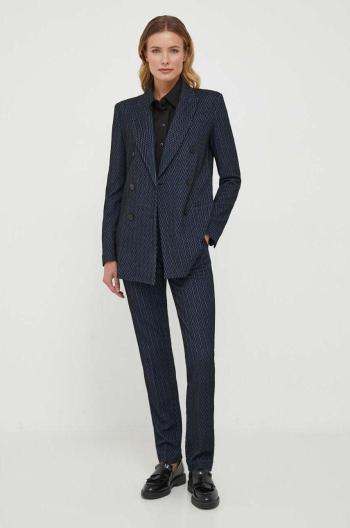 Sako s prímesou vlny Emporio Armani tmavomodrá farba, dvojradové, vzorované