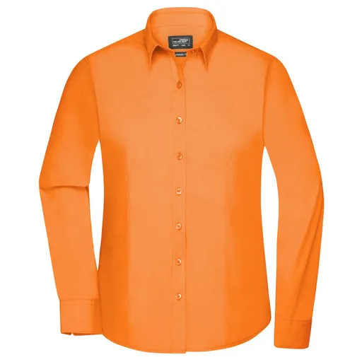 James & Nicholson (Daiber) Dámska košeľa s dlhým rukávom JN677 - Oranžová | M