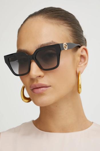 Slnečné okuliare Gucci dámske, čierna farba