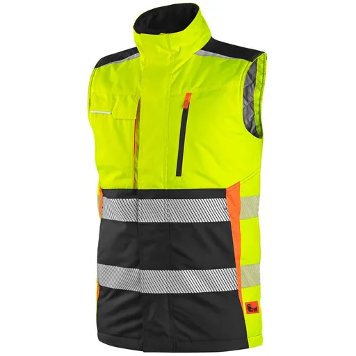 Canis (CXS) Zateplená reflexná pracovná vesta CXS BENSON - Žltá / čierna | 2XL