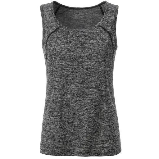 James & Nicholson (Daiber) Dámske funkčné tielko JN493 - Čierny melír / čierna | L