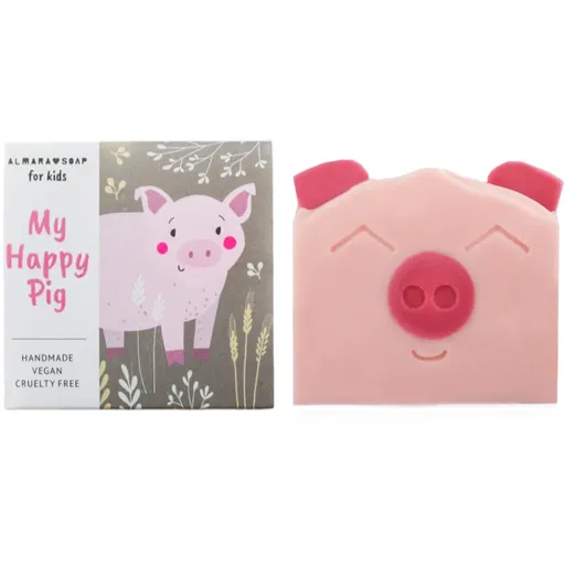 Almara Soap My Happy Pig ručne vyrobené mydlo s vôňou hrušky pre deti 100 g