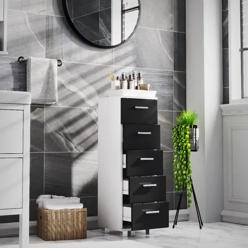 VCM Zásuvková skříňka „Zalo M“, černá