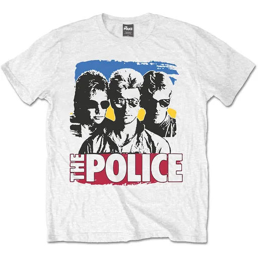 The Police tričko Band Photo Sunglasses Biela XXL