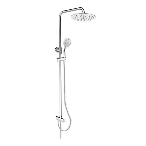 MEREO Mereo Sprchový set s tyčou, hadicou, ručnou a tanier. okrúhlou sprchou, biela CB95001SW1