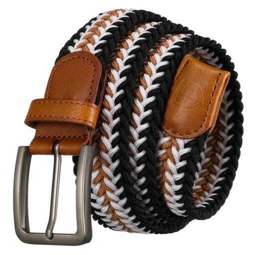 Pánsky pletený opasok do nohavíc s kovovou prackou – Peterson