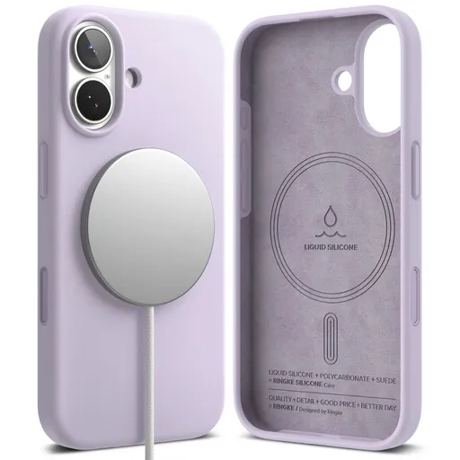 RINGKE SILICONE MAGSAFE Ochranný kryt Apple iPhone 17 LIGHT PURPLE