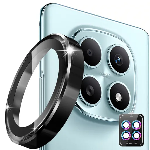 ENKAY ALU Sklo pre fotoaparát Xiaomi Redmi Note 15 BLACK