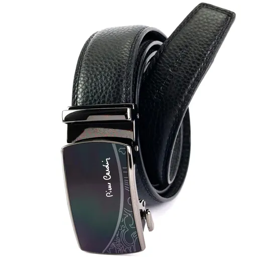 Kožený moderný opasok s automatickou prackou Pierre Cardin