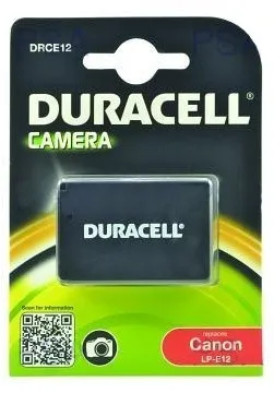 DURACELL Batéria - DRCE12 pre Canon LP-E12, čierna, 600mAh, 7.2V