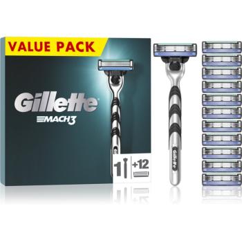 Gillette Mach3 holiaci strojček + náhradné hlavice 12 ks