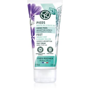 Yves Rocher Pieds výživný krém na nohy Organic Mint & Organic Mallow 75 ml