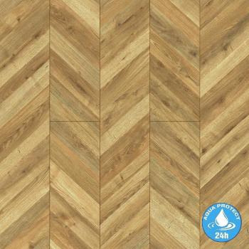 Laminált padló tölgy Chevron 8 mm AC5 Aqua Parquet Mercado 80194