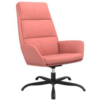 Relaxačné kreslo ružové zamat, 341411