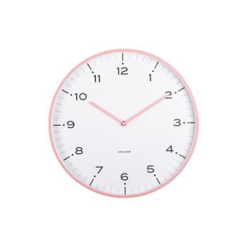 Dizajnové nástenné hodiny Karlsson 6011PI ružové,priemer 40 cm