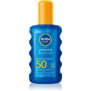 Nivea SUN Protect & Dry Touch neviditeľný sprej na opaľovanie SPF 50 200 ml