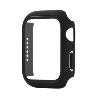 Plastový kryt s ochranným sklom pre Apple Watch6 / SE / 5 / 4 (44mm) čierny