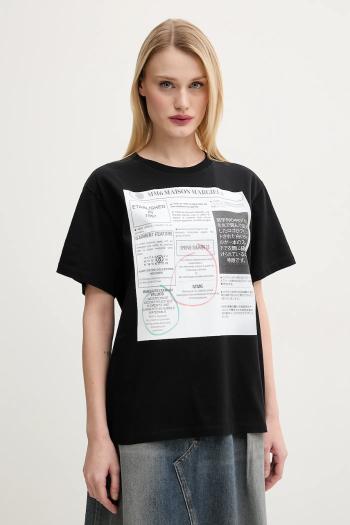 Bavlnené tričko MM6 Maison Margiela dámske, čierna farba, S52GC0337.S24312