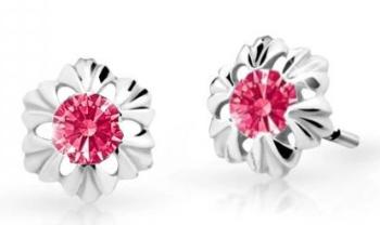 Cutie Jewellery Detské náušnice z bieleho zlata C2213-30-X-2 fuchsiová