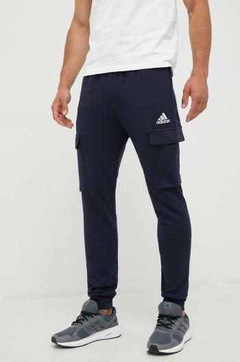 Tepláky adidas pánske, tmavomodrá farba, jednofarebné