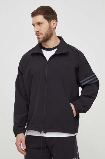 Mikina adidas Originals Street Neuclassics Track Top pánska, čierna farba, s nášivkou,  IS2818