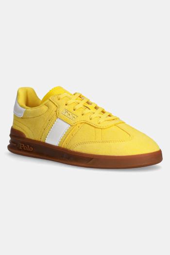 Kožené tenisky Polo Ralph Lauren HTR Aera žltá farba, 804956688