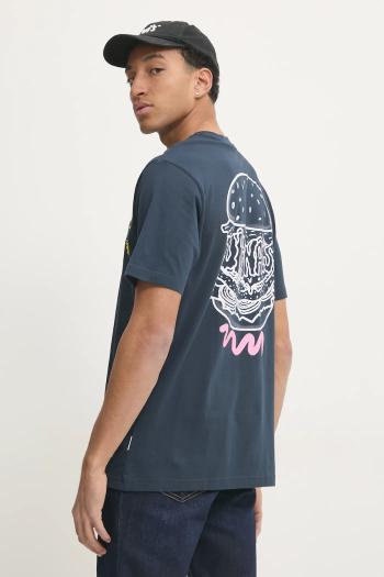 Bavlnené tričko adidas Originals Q12 TS STREET B pánske, tmavomodrá farba, s potlačou, JP4500