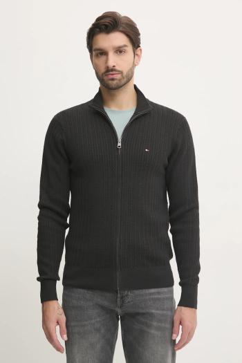 Bavlnený sveter Tommy Hilfiger čierna farba, MW0MW37402